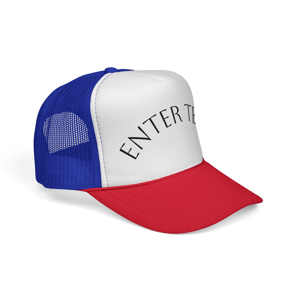Individuelle Trucker Cap mit gebogenem Text — Personalisierte Mesh-Kappe