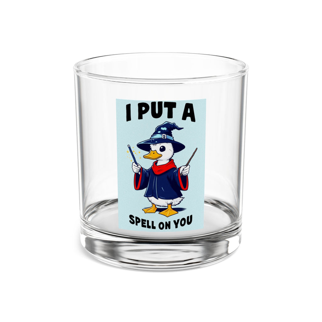 Whimsical Penguin Witch Rocks Glass — "I Put a Spell on You" 10oz