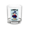 Whimsical Penguin Witch Rocks Glass — "I Put a Spell on You" 10oz