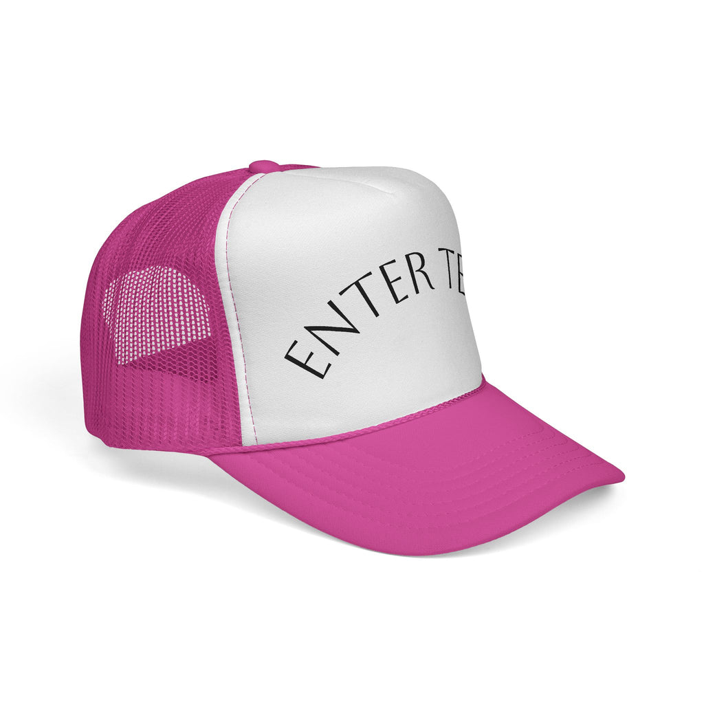Individuelle Trucker Cap mit gebogenem Text — Personalisierte Mesh-Kappe