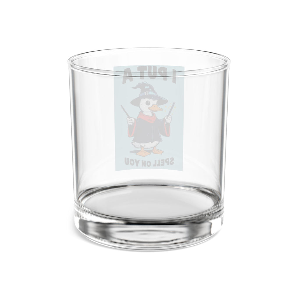 Whimsical Penguin Witch Rocks Glass — "I Put a Spell on You" 10oz