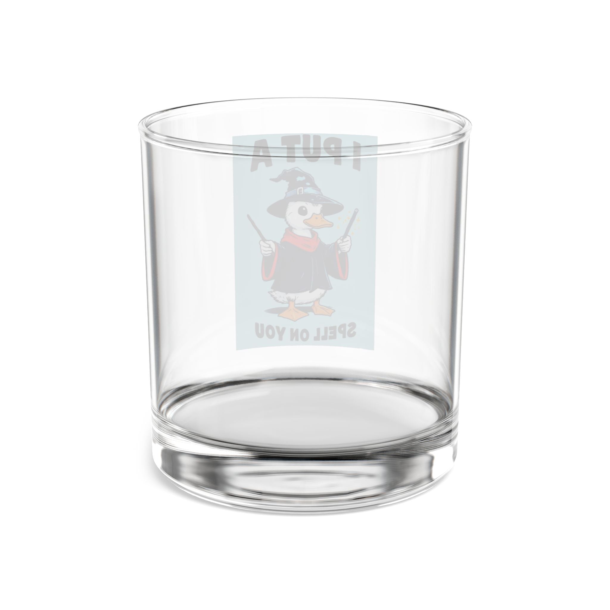 Whimsical Penguin Witch Rocks Glass — "I Put a Spell on You" 10oz